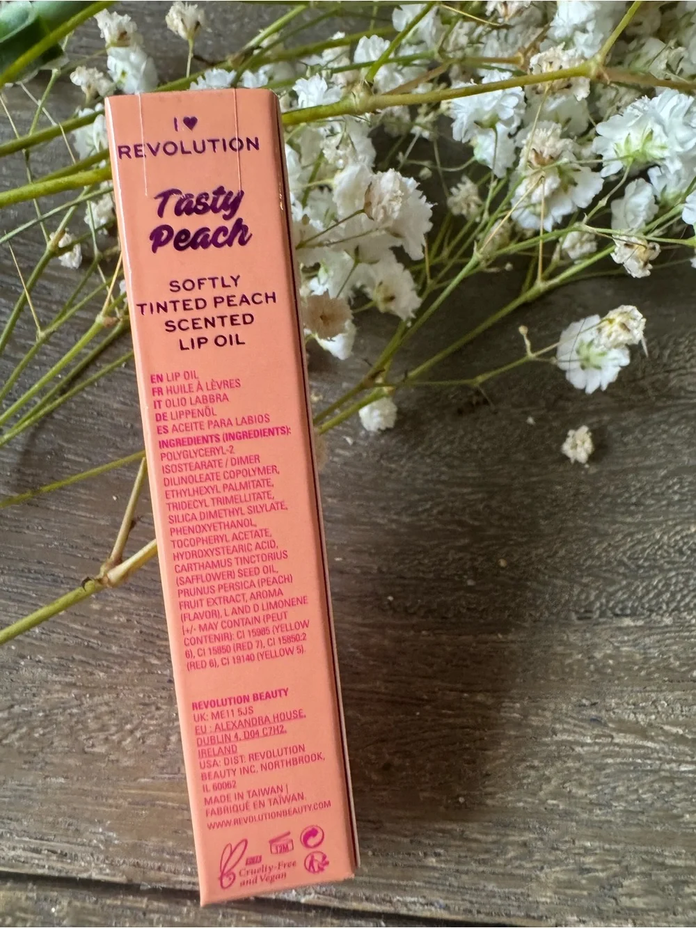 Revolution Tasty Peach Lip Oil - Peach Juice New